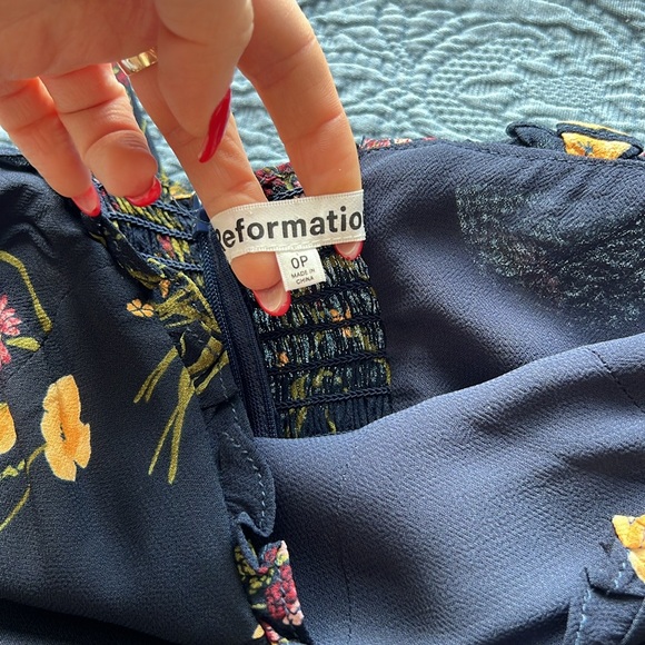 Reformation Nikita dress navy blue 0P - Picture 5 of 7